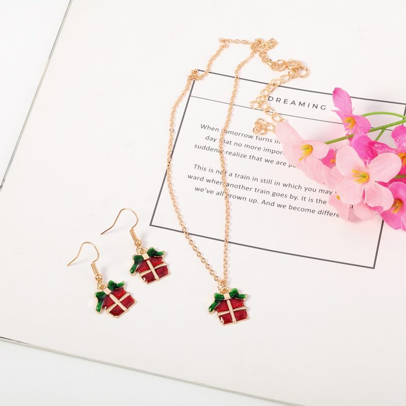 

3pcs Christmas Jewelry Set, Multicolor