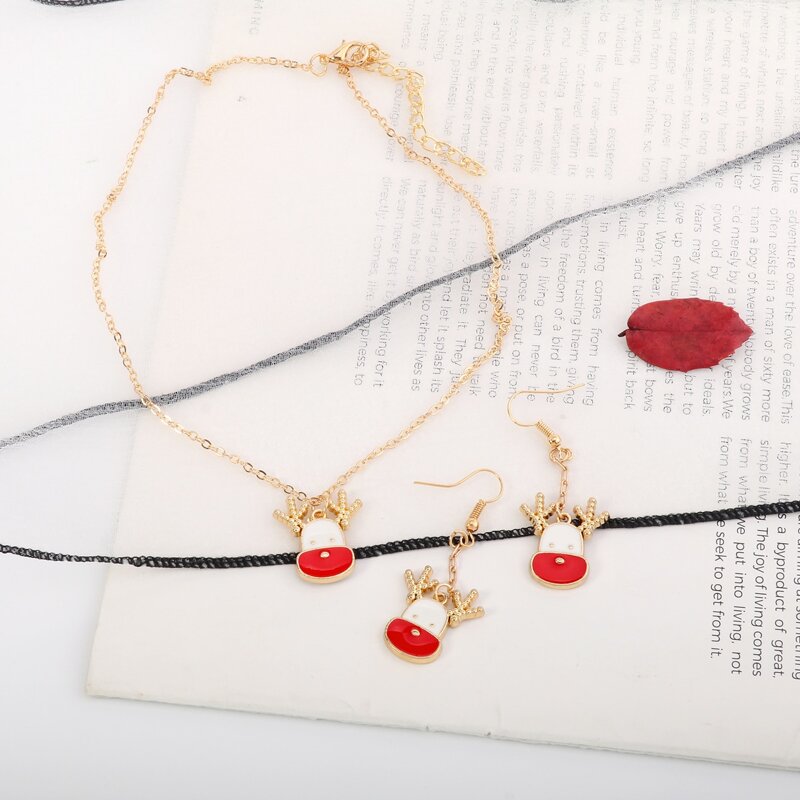 

3pcs Deer Jewelry Set, Multicolor