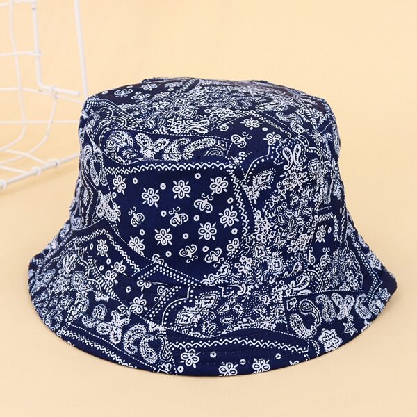 

Toddler Kids Paisley Pattern Bucket Hat, Navy blue