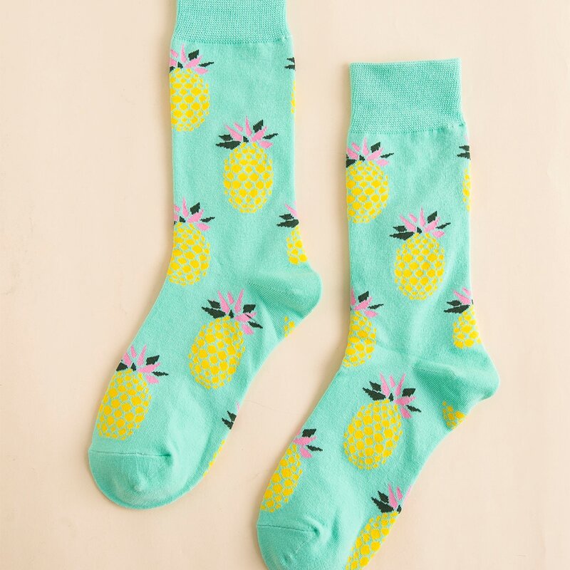 

Guys Pineapple Pattern Socks, Multicolor