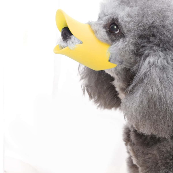

1pc Duck Mouth Shaped Dog Muzzle, Yellow