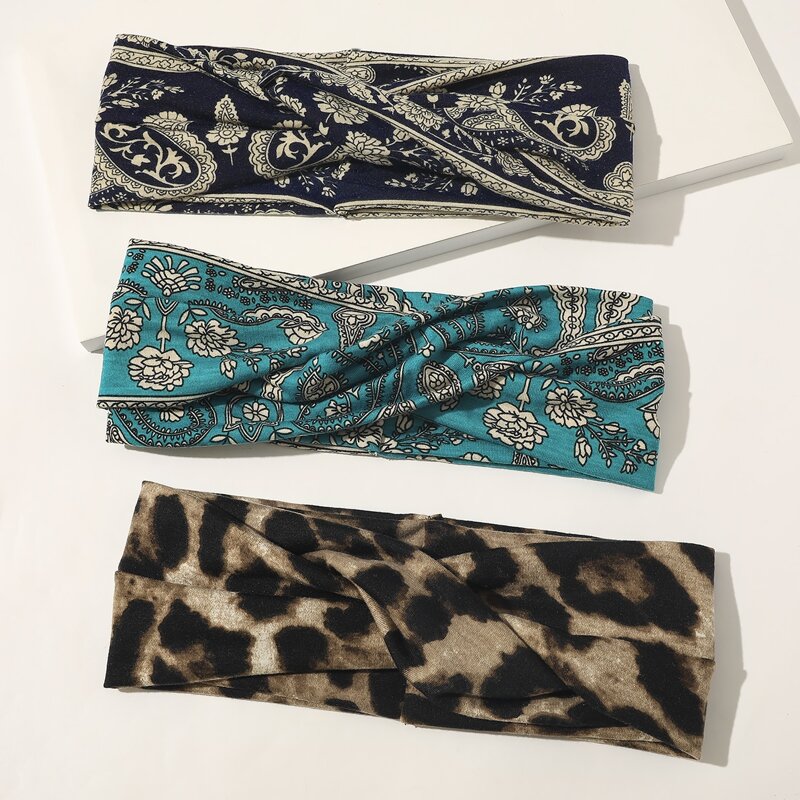 

3pcs Leopard Pattern Headband, Multicolor