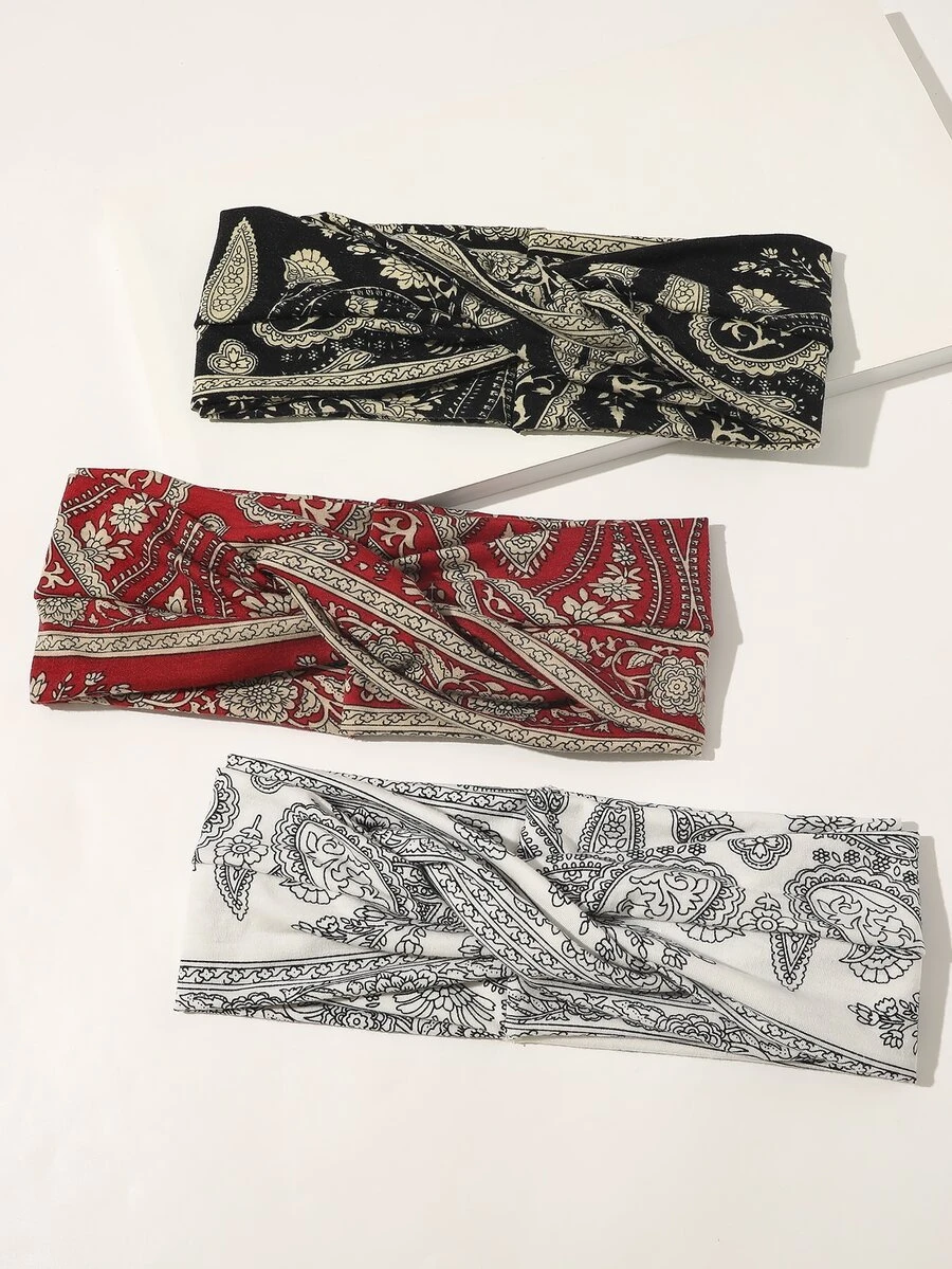 3 piezas diadema con patrón de paisley - Multicolor - Ver 1