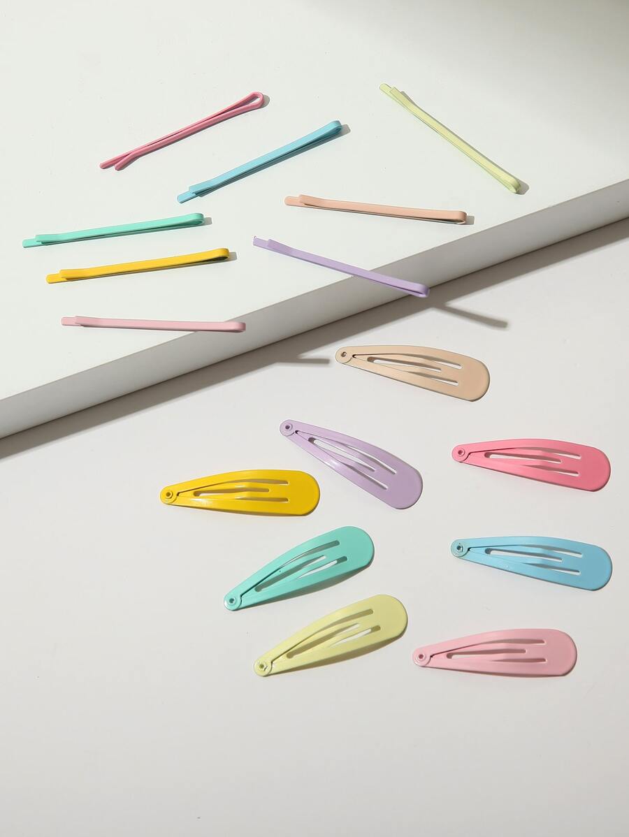 16入組彩色髮夾 - 彩色 - 查看 1