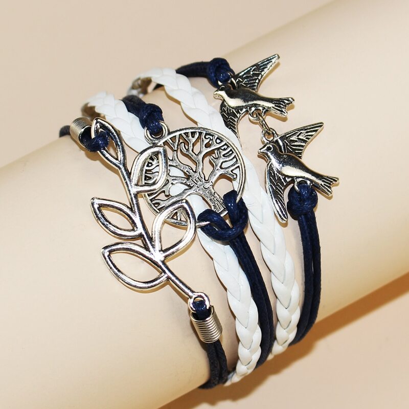 

Tree Charm Layered Bracelet, Multicolor