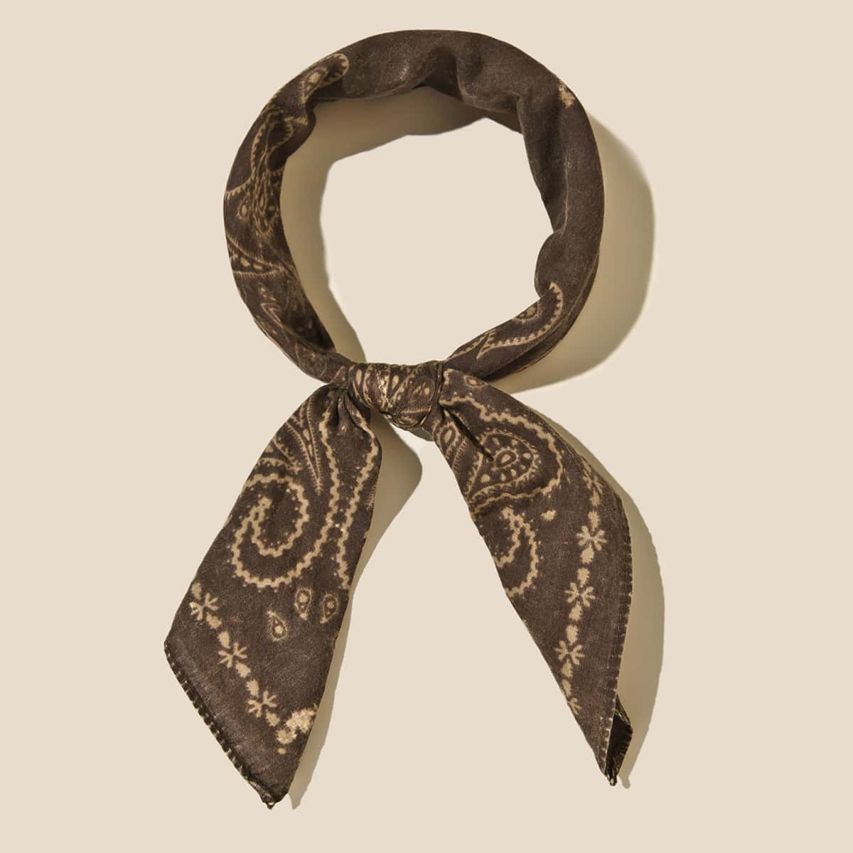

Paisley Pattern Bandana, Brown