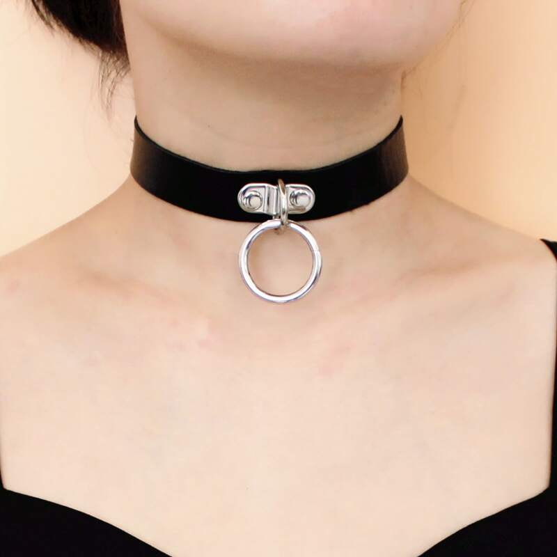 

Ring Charm Choker, Black