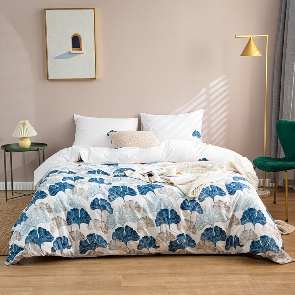 

Ginkgo Biloba Print Bedding Set Without Filler, Multicolor