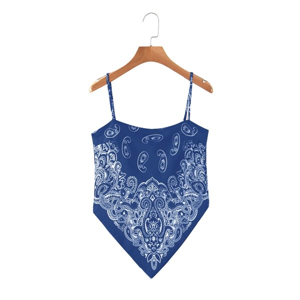 

Plus Paisley Print Bandana Cami Top, Blue