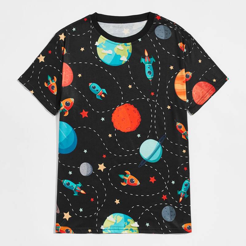 

Guys Cartoon Print Tee, Multicolor