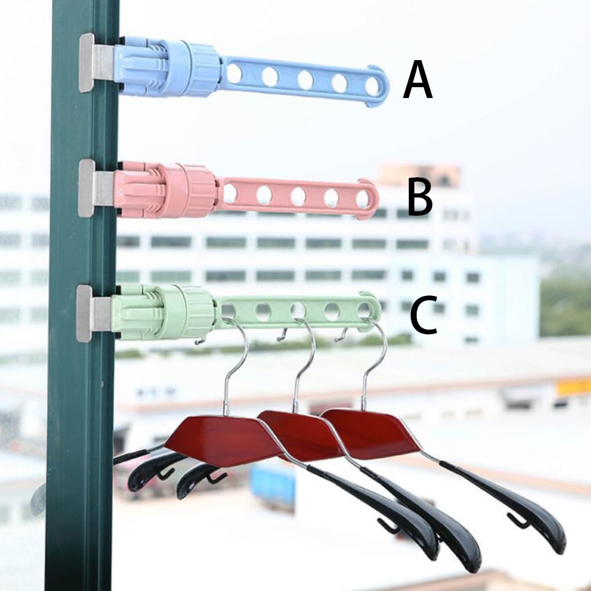 

1pc 5 Hole Cloth Hanger, Multicolor