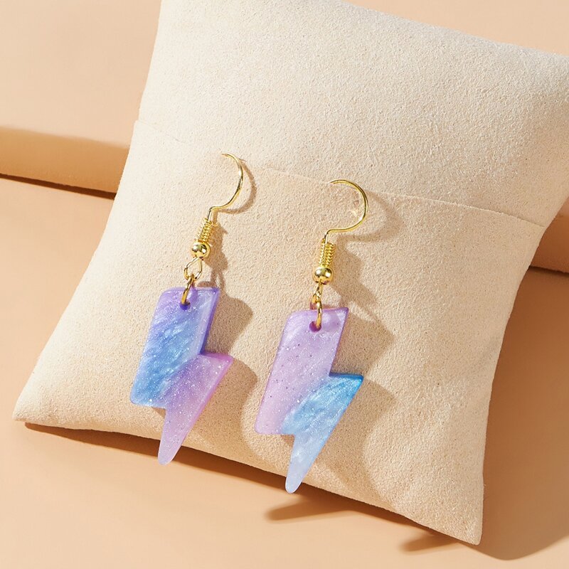 

Glitter Thunder Drop Earrings, Multicolor