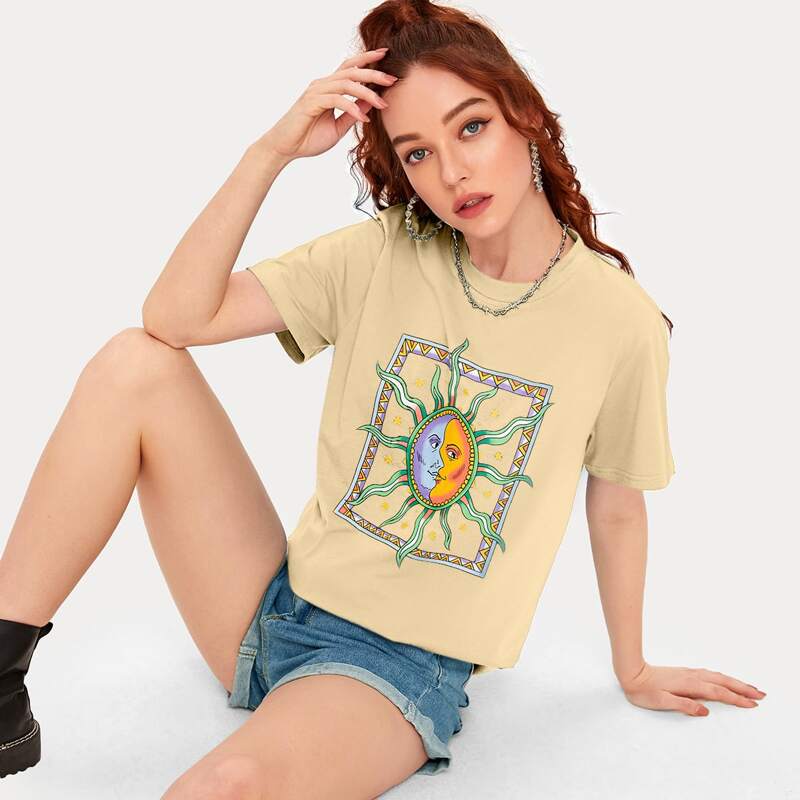 

Sun Graphic Tee, Khaki
