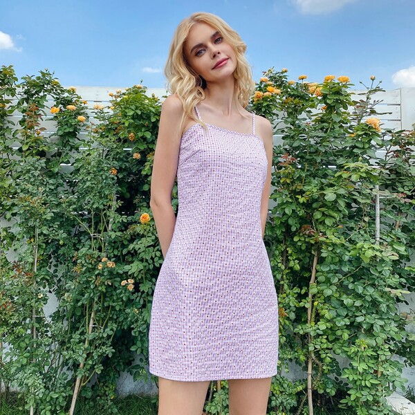 

Сиреневый Фиолетовый Клетка Бохо Платья