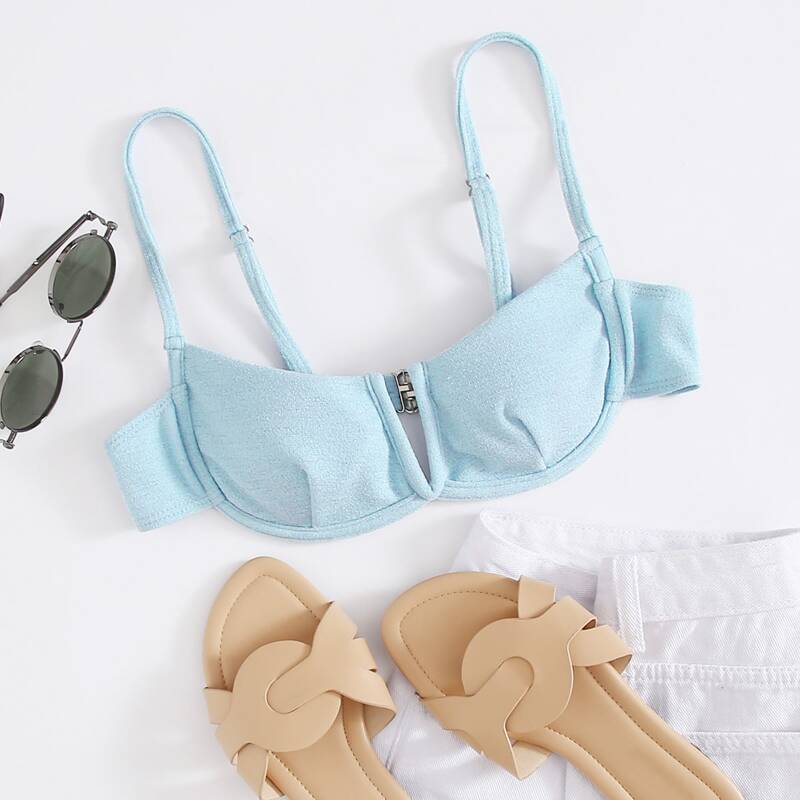 

Underwire Bikini Top, Pastel baby blue