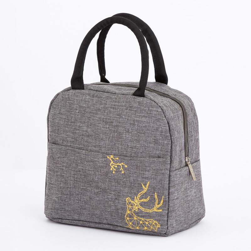 

Deer Print Lunch Bag, Grey