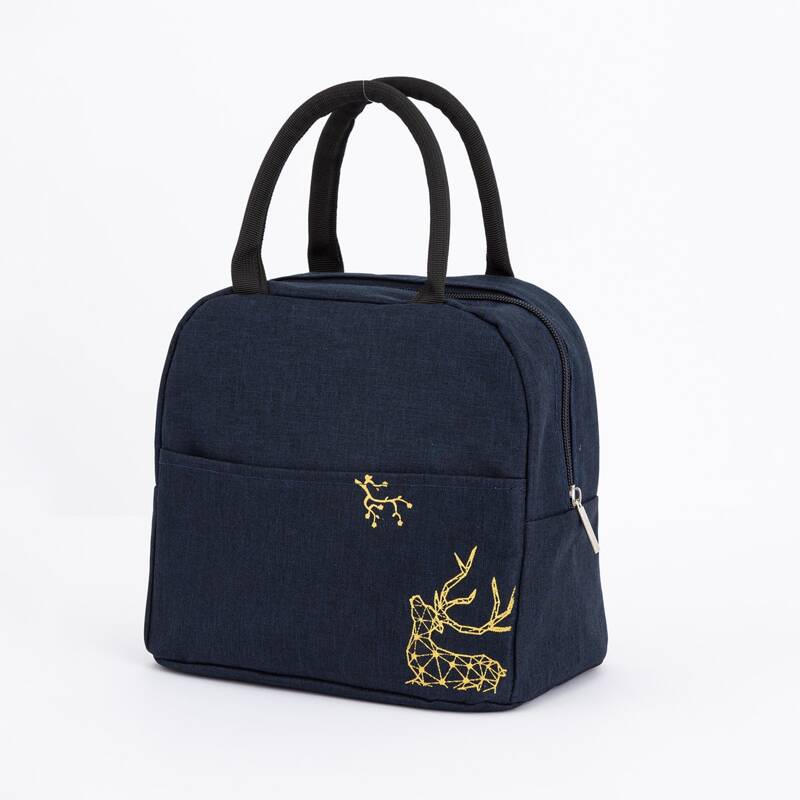 

Deer Print Lunch Bag, Navy blue