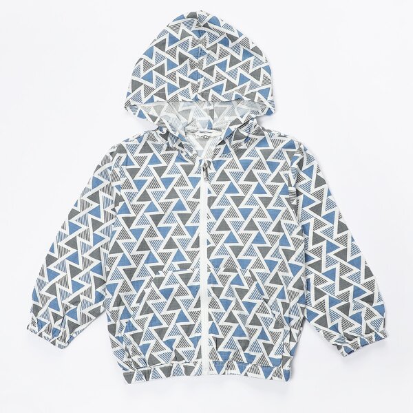 

Toddler Boys Geo Print Zipper Hooded Jacket, Multicolor