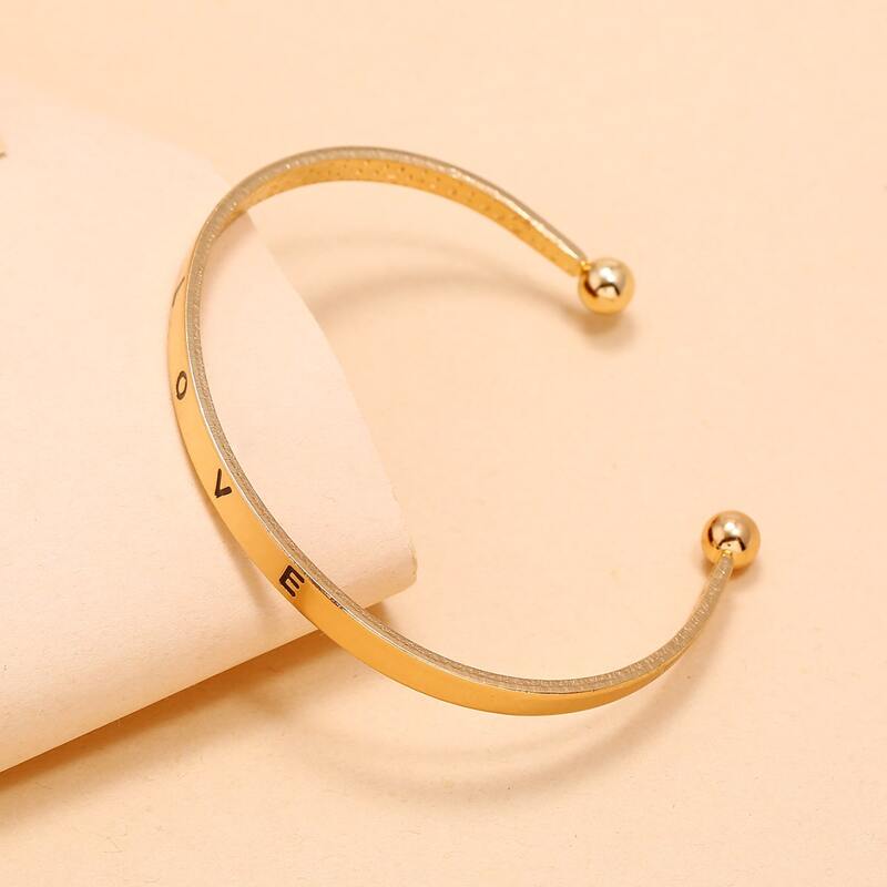 

Letter Cuff Bracelet, Gold