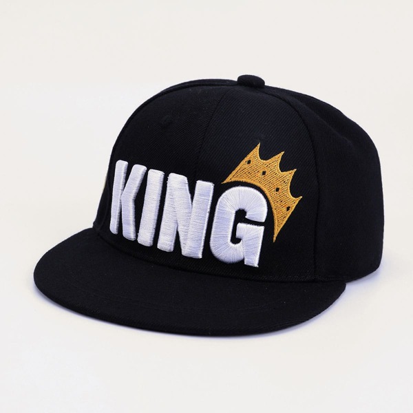 

Toddler Kids Letter Embroidered Baseball Cap, Black