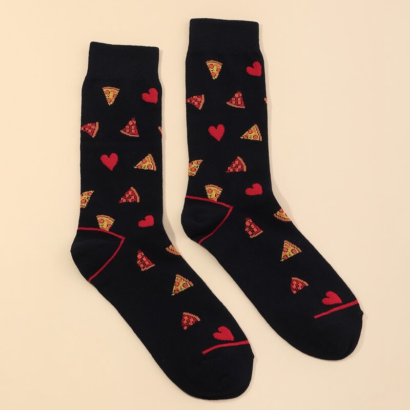 

Guys Heart Pattern Socks, Multicolor