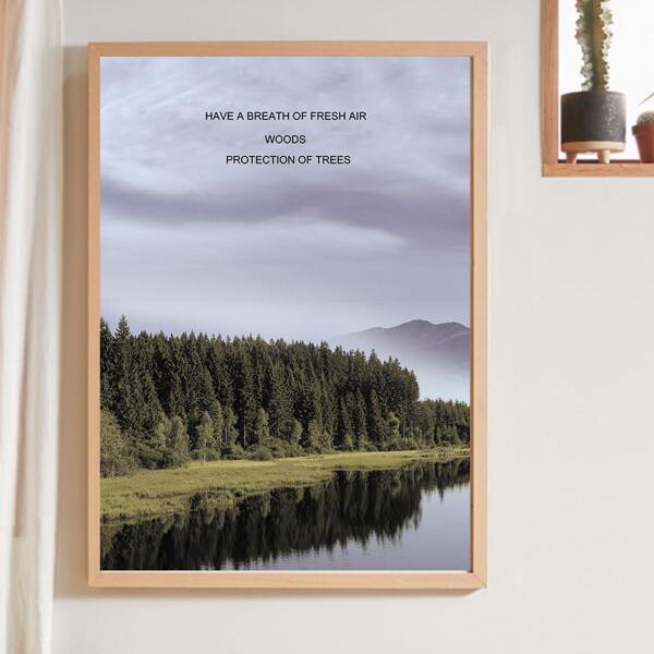 

Landscape Print Wall Painting Without Frame, Multicolor