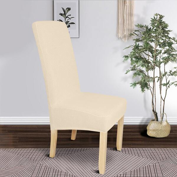 

Solid Stretchy Chair Cover, Beige