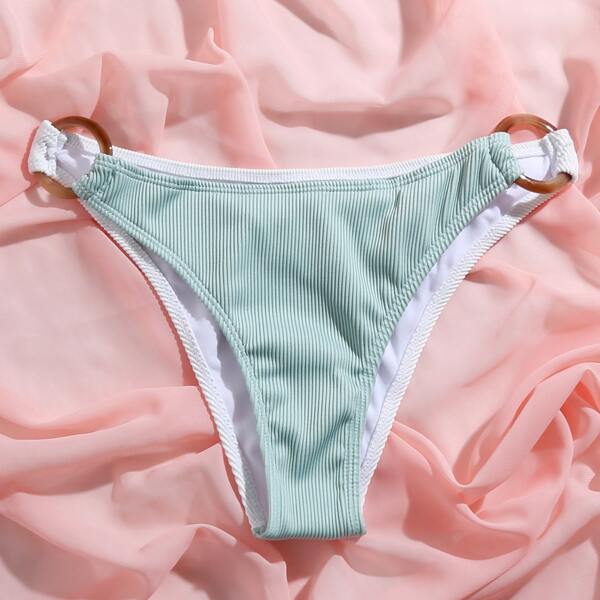 

Rib Ring Linked Bikini Panty, Multicolor