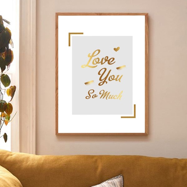 

Slogan Graphic Wall Painting Without Frame, White