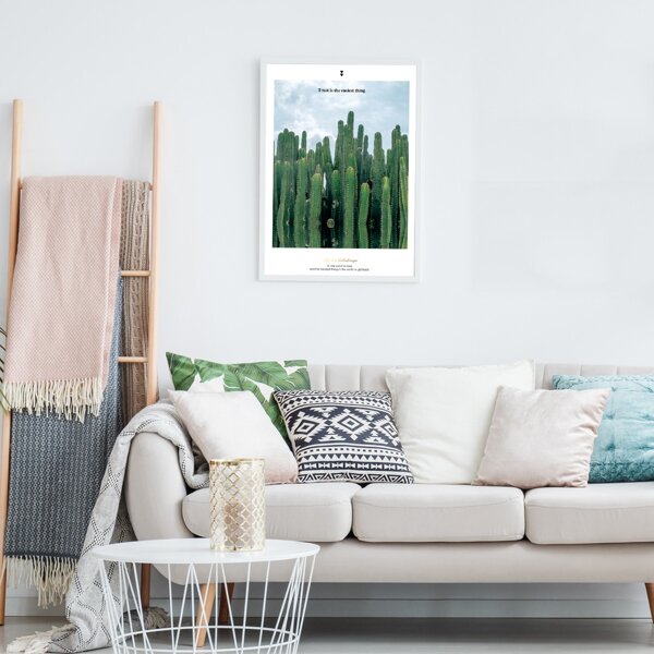 

Cactus Print Wall Painting Without Frame, Green
