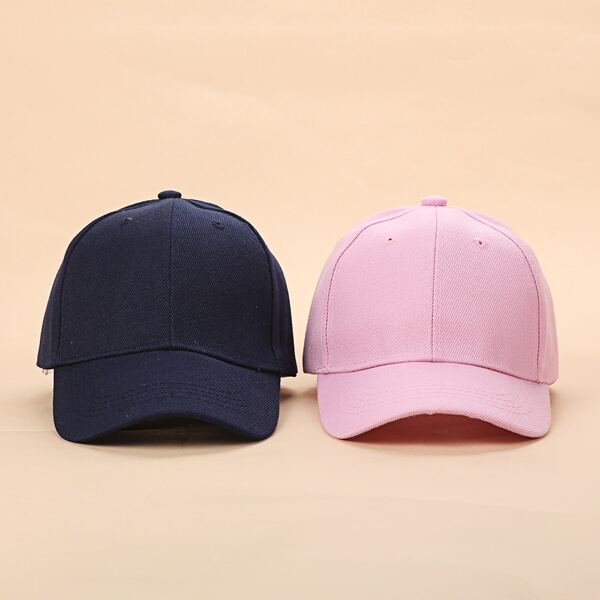 

2pcs Toddler Kids Simple Baseball Cap, Multicolor