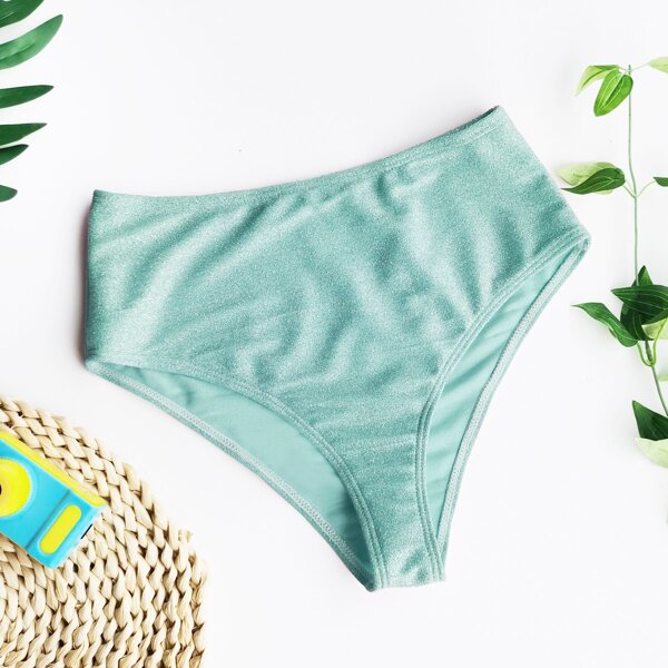 

Glitter High Waisted Bikini Panty, Pastel mint green
