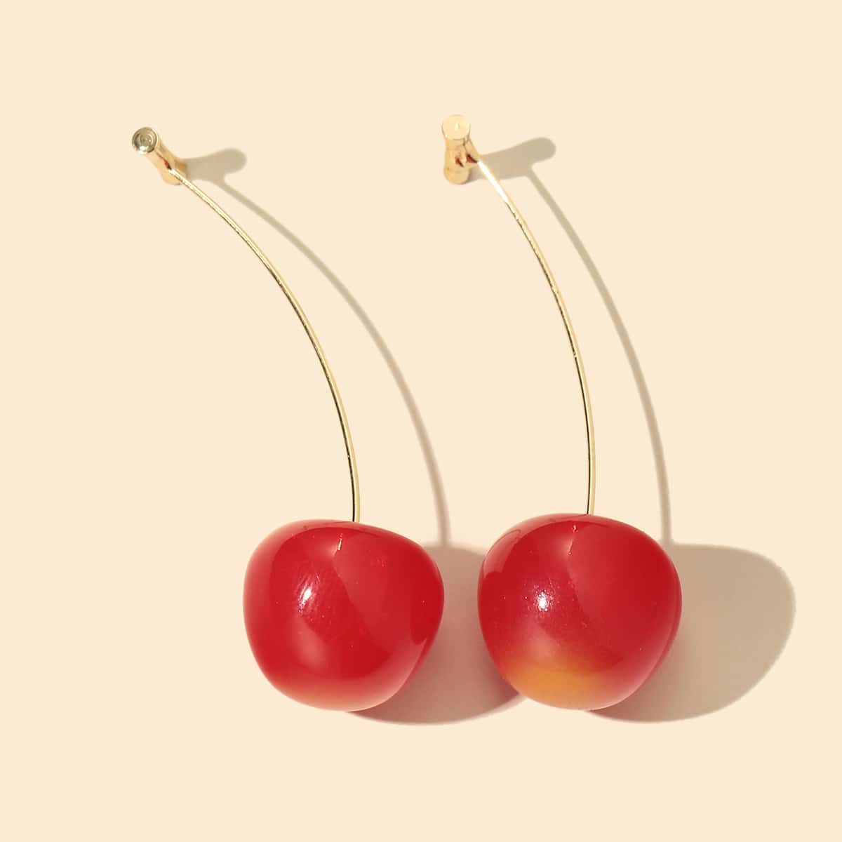 

Cherry Shaped Earrings, Red