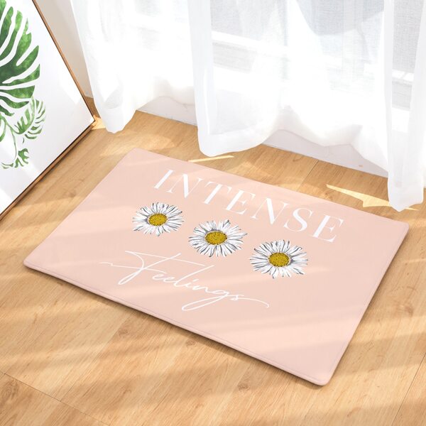 

Daisy Print Floor Mat, Multicolor