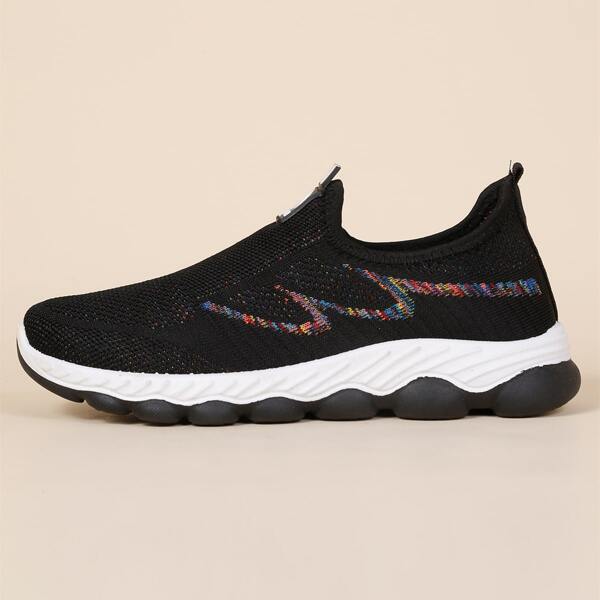 

Knit Low Top Slip On Sneakers, Black