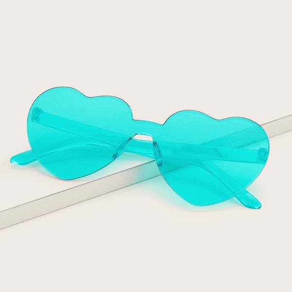 Heart Frame Rimless Sunglasses