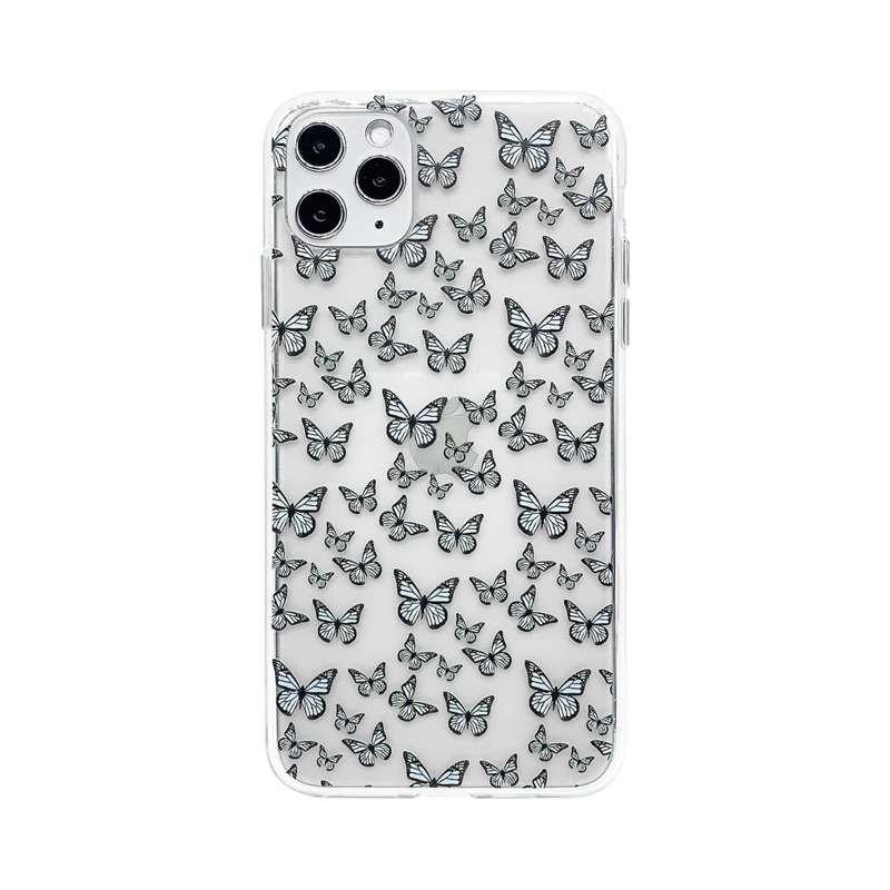 

1pc Butterfly Pattern Clear iPhone Case, Multicolor