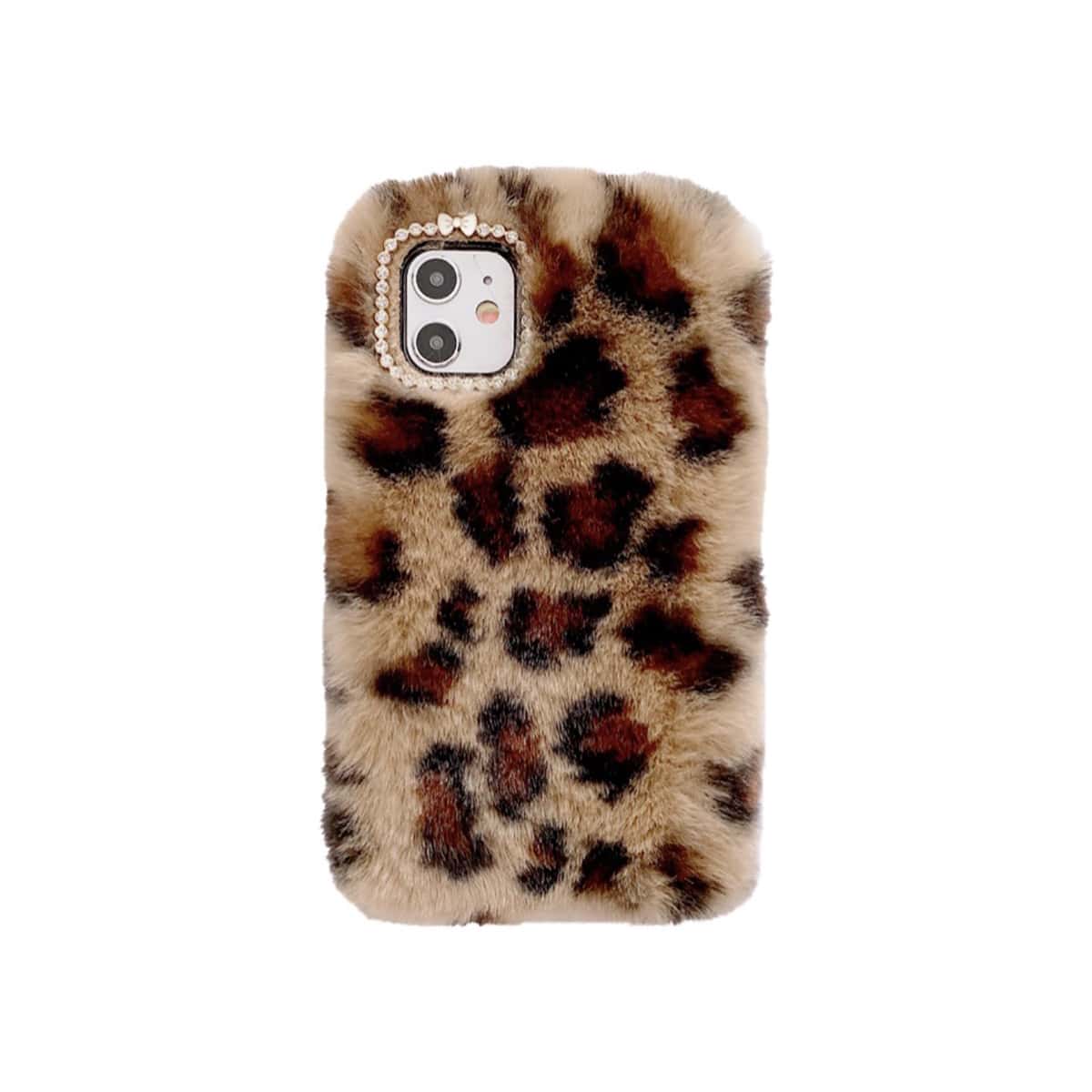 

Leopard Fluffy iPhone Case, Multicolor