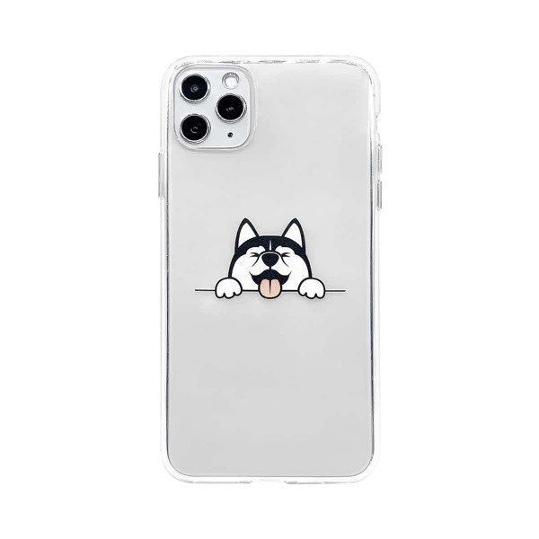 

1pc Dog Pattern Clear iPhone Case