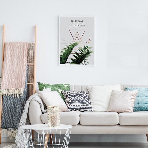 

Leaf Print Wall Painting Without Frame, Multicolor