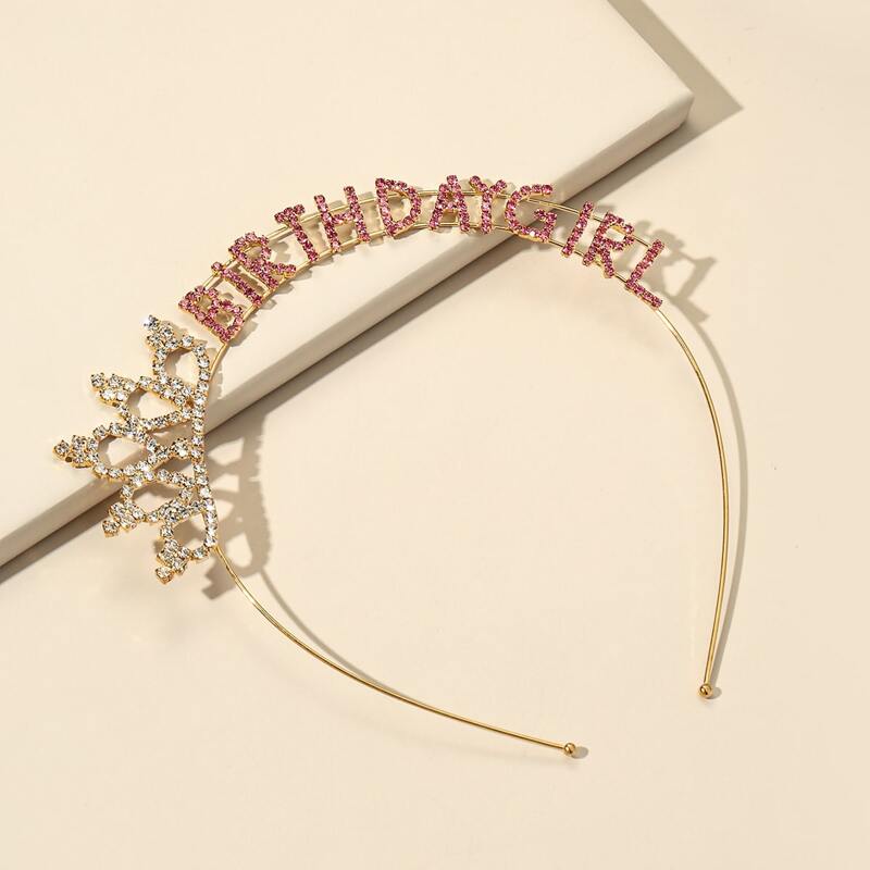 

Rhinestone Decor Hair Hoop, Gold