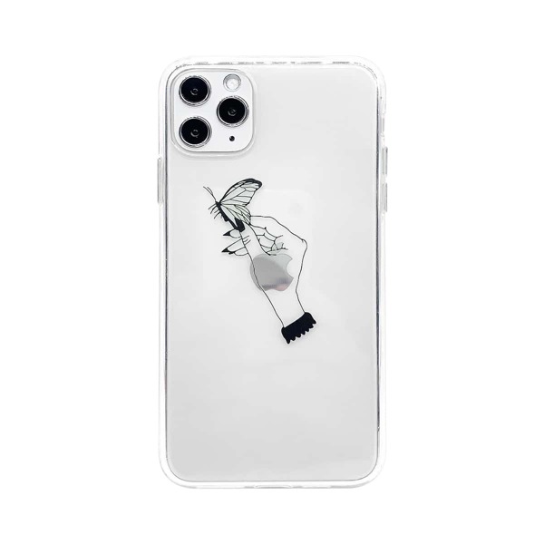 

1шт прозрачный чехол для iPhone с узором бабочки