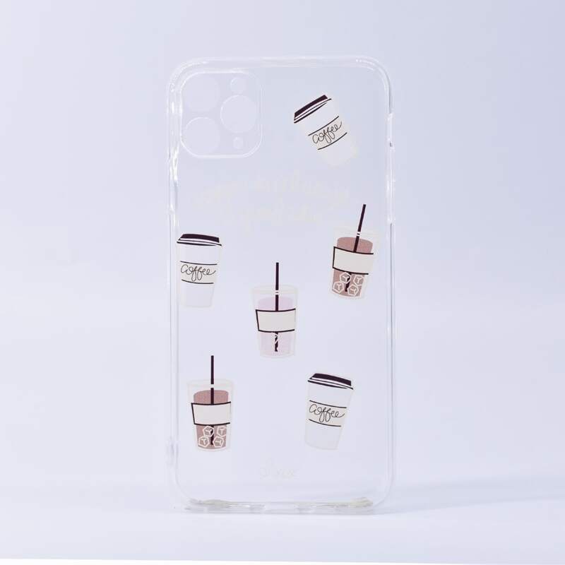 

1pc Graphic Clear iPhone Case, Multicolor