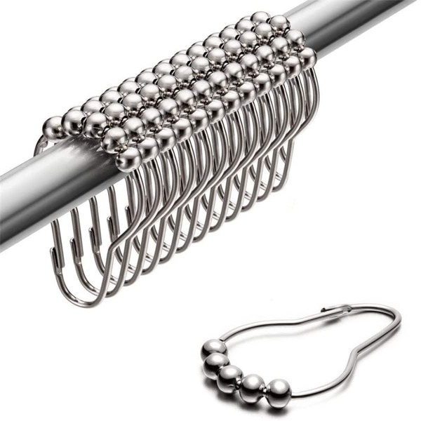 12pcs Curtain Buckle Ring, Silver