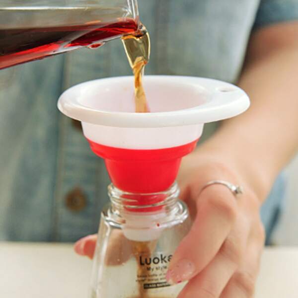 

1pc Random Color Silicone Funnel, Multicolor