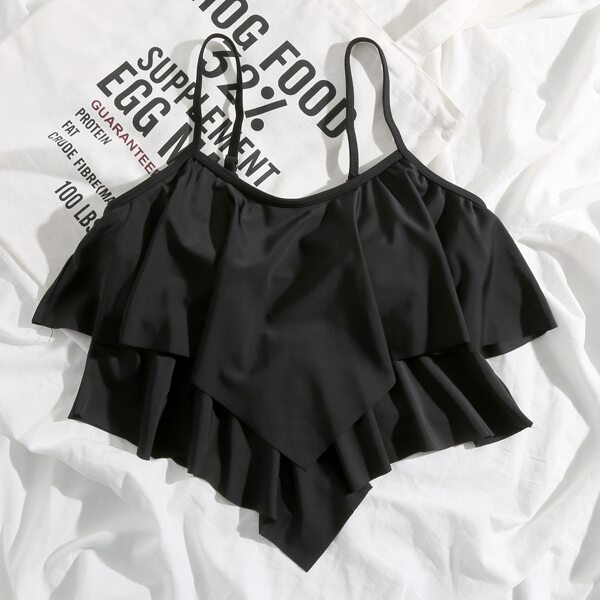 

Hanky Hem Tankini Top, Black