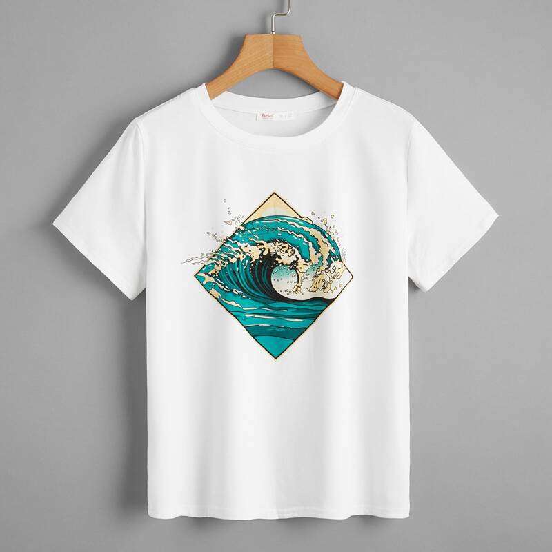 

Wave Graphic Tee, White