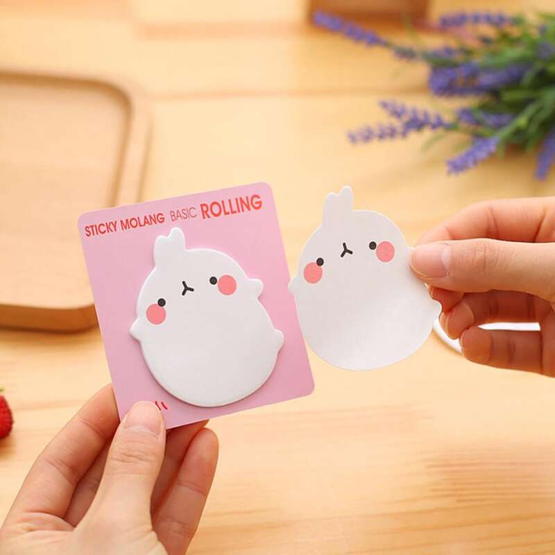 

4pcs Cartoon Sticky Note, Multicolor