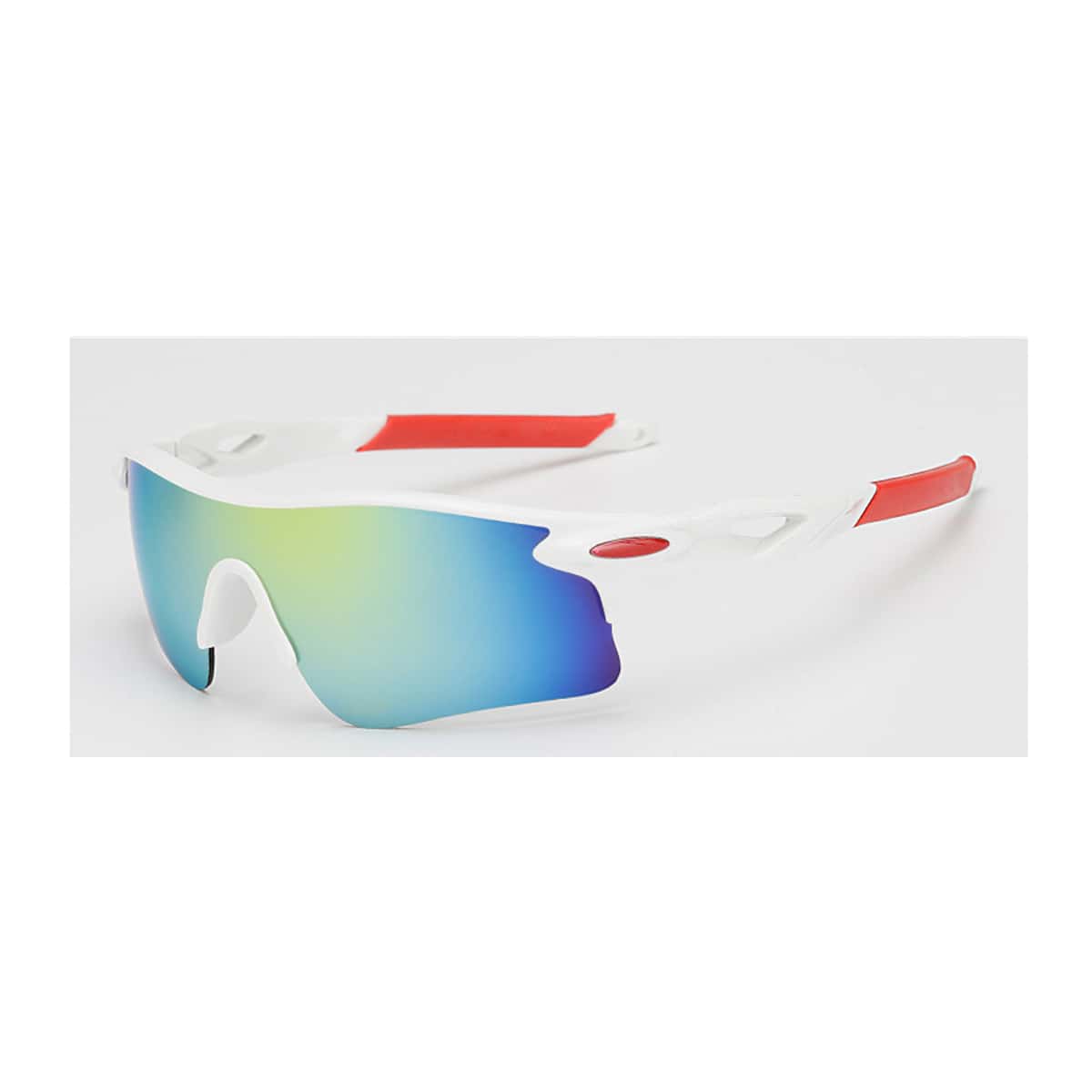 

Wrap Half Frame Visor Sunglasses, Multicolor