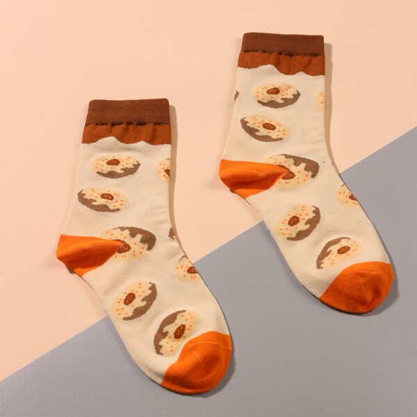 

Donuts Pattern Socks, Multicolor